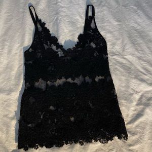 Babaton black lace cami